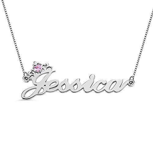 Yoke-Style Custom Name Necklace Dainty Personalized Nameplate Jewelry for Women