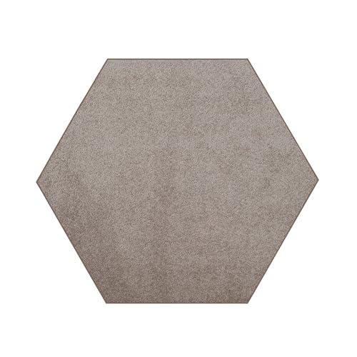 Ambiant Pet Friendly Solid Color Area Rugs Beige - 9' Hexagon, Indoor, Stain & Fade Resistant, Perfect for Living Room, Bedroom, Entryway, Doorway, Pet & Kids Friendly Rug, Wedding, Made in USA