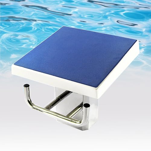 Plataforma de buceo con mango antideslizante y base de acero inoxidable, diseñada para entrenamiento y uso en competición por atletas