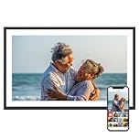 Digital Photo Frame Large Frameo 15.6 Inch Digital Picture Frame WiFi, 32GB, 1920 * 1080 IPS HD Touch Screen, Tabletop&Wall-Mounted, Share Picture Video, Gifts for Women, Birthday, Wedding Gifts