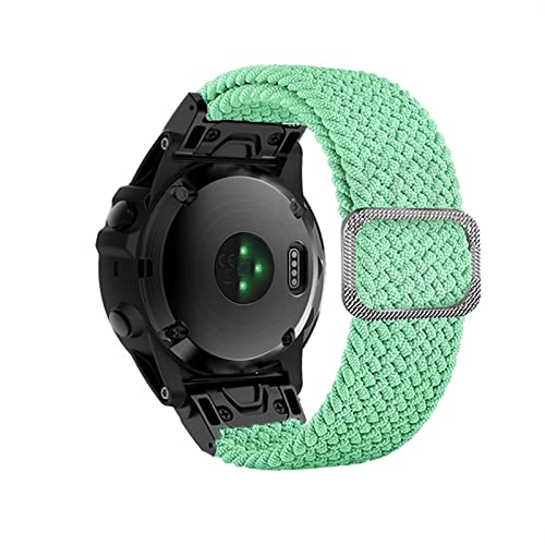 Bracelet montre 22mm Garmin Fenix 7 nylon vert menthe accessoire rechange sport