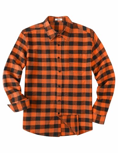 COOFANDY Flannel for Men Shirt Jacket Casual Button Up Shirts Lightweight Plaid Overshirt
