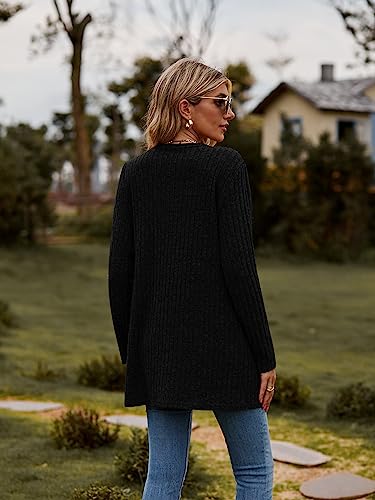 Women’s 2025 Fall Fashion Cardigan Lightweight Soft Knit Cardigan for Women Long Sleeve Open Front Coat with Pockets2