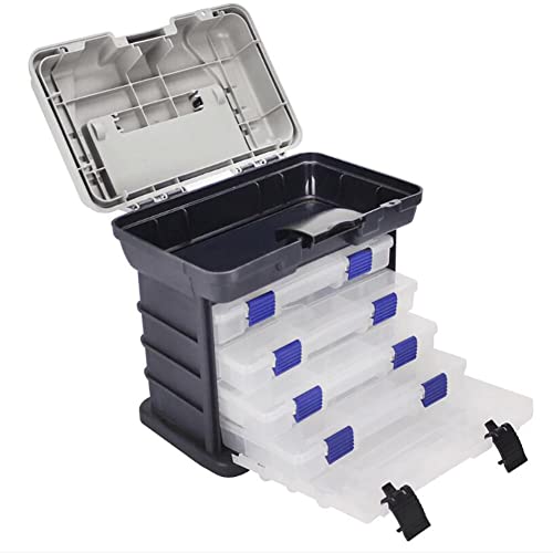 Boîtes de rangement avec plateaux multicompartiments réglables contre l'humidité - 2