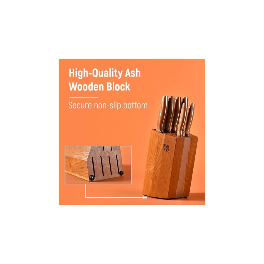 EUNA-Kitchen-Knife-Set-7-Pieces-Knife-Block-Set-Pro-High-Carbon-Stainless-Steel-Sharp-Japanese-Chef-Knife-Set EUNA Kitchen Knife Set, 7 Pieces Knife Block Set Pro High Carbon Stainless Steel Sharp Japanese Chef Knife Set