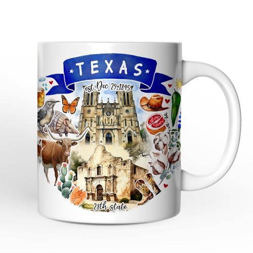 OrnamentallyYou Artistic Texas State Themes and Landmarks Mug