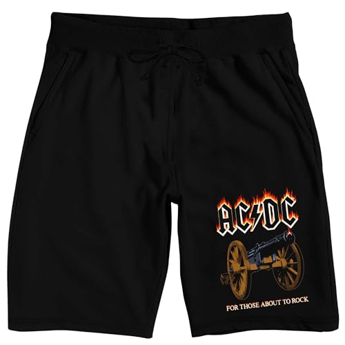 Bioworld ACDC Cannon Men's Black Sleep Pajama Shorts