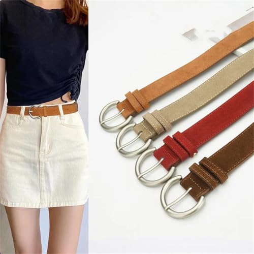 Women Frosted Pin Buckle Jeans Dress Belt All-Match Decoration Vintage Belt2