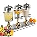 FASDRESS 6.4 Gallon Drink Dispensers with Spigot and Stand for Parties Wedding Hotel Buffet Restaurant, All-in-One Commercial Drink Dispenser with Ice Core, Self-Service Cold Drinking Machine-GOLD