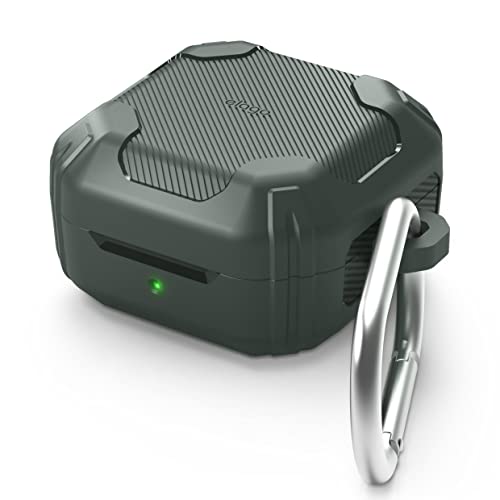 elago Funda Armor Compatible con Samsung Galaxy Buds FE (2023), Galaxy Buds 2 Pro, Galaxy Buds 2 (2022), Buds Pro (2021), Galaxy Buds Live (2020) [US Patente Registrado] (Gris Oscuro)