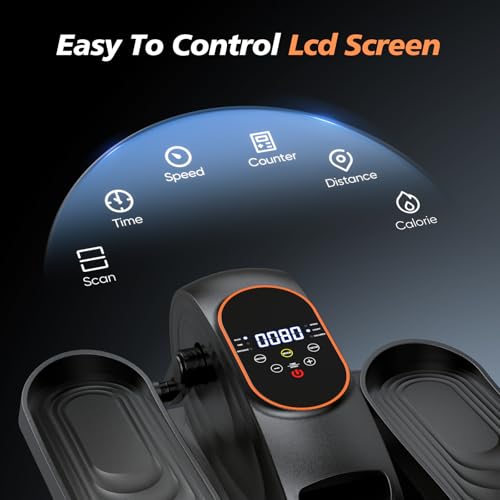 Image of Under Desk Elliptical Machine for Senior, Quiet Motorized Leg Exerciser with Smart Remote, Pedal Exerciser with Adjustable Speeds for Auto /Manual Modes, LCD Monitor, Easy to Use for Home Office