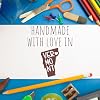 Handmade with Love in Virginia Slim Pre-Inked Stamp - 1-5/8 Size, Virginia Residents & Makers, Unique Handmade in VA Stamp for Crafting, Personalization & Gifts, Crafted by Hand, Stamp for Tags #5