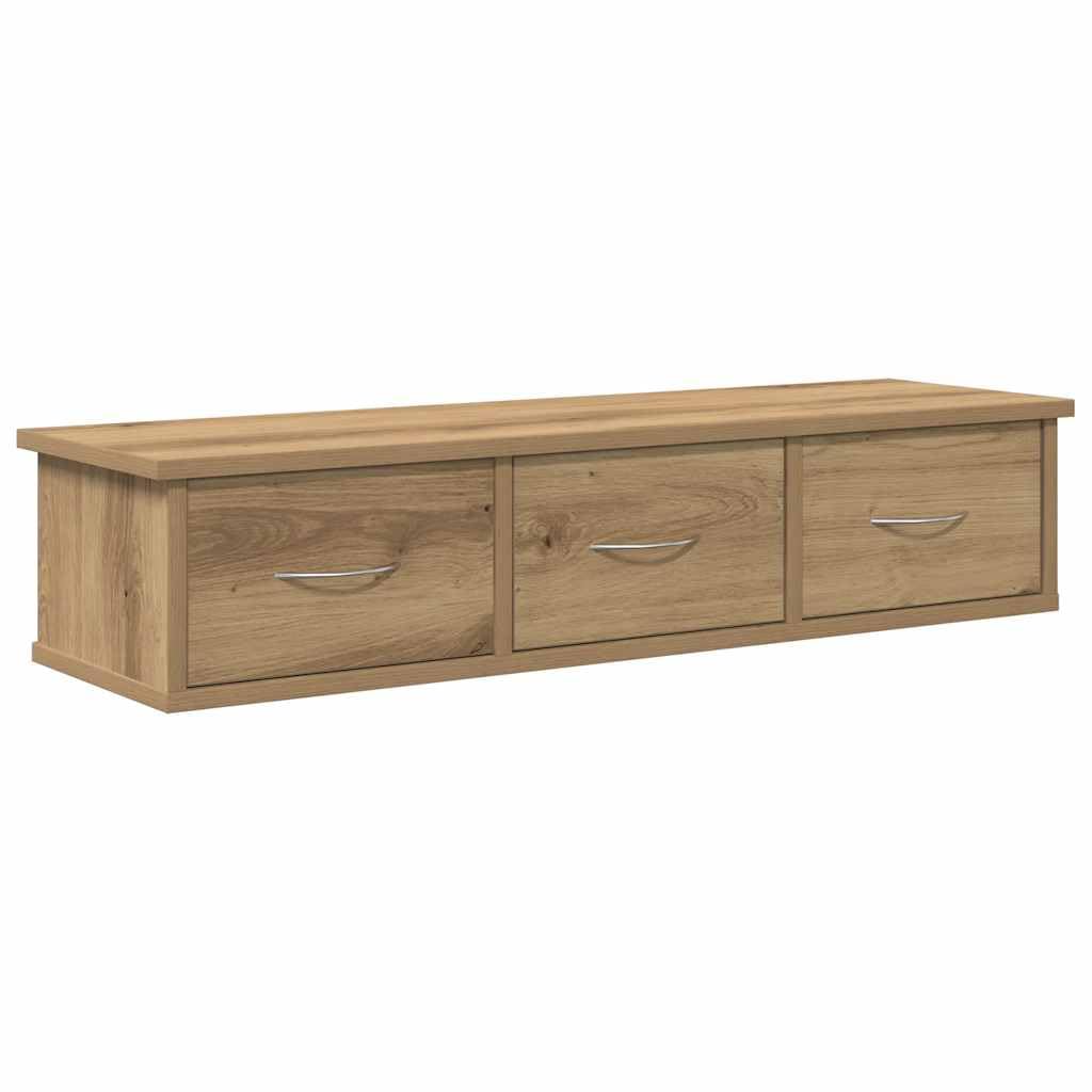 Genérico Armario de Pared Madera ingeniería Roble Artisan 88x26x18,5 cm,Mobiliario,Estanterías,Estantes y estanterías,855861