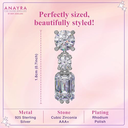 Image of 925 Sterling Silver Long Earrings for Women | Elegant Drop Dangler Earrings | Hypoallergenic Rhodium Plated Anti-Tarnish Lightweight Silver Jewellery | Daily Wear | Gift for Wife, Girlfriend, Mother, Sister | Birthday, Anniversary, Rakhi
