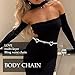 Coridy Silver Rhinestone Waist Chain Belt Sparkly Belly Chain Fashion Body Chain for Women(Unique)