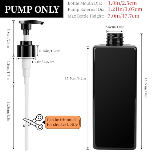 Image of Segbeauty Soap Dispenser Pump Head, 3pcs Bathroom Shower Bottle Pump Replacement, Empty Refillable Bottle Tube Pump Top for Shampoo Conditioner Hand Soap Body Wash Liquid Gel Modern Kitchen Hotel