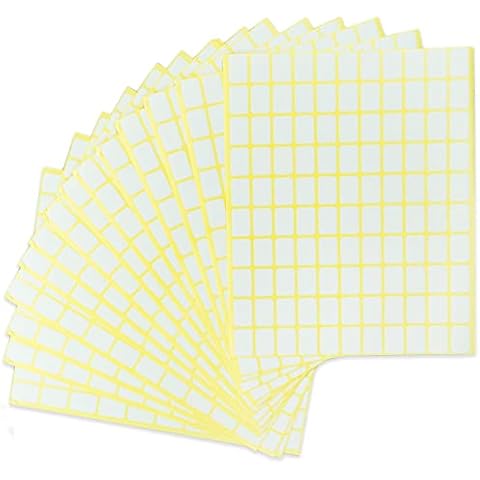 15 Blatt Rechteckige Etikettenaufkleber 13.0 x 19.0 mm 1650 Stück Abnehmbare selbstklebende kleine Etiketten Druckbare Unterscheidungsetiketten für Flaschenglas Aktenordner Schulbüroküche Cover