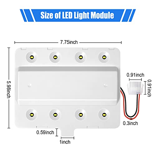W11043011 Refrigerator Led Light Module W10866538 Ap6047972 Ps12070396 Compatible With Whirlpool Amana Ikea Kenmore Maytag Fridge Light Replacement #TOP5