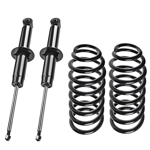 Image of Frankberg 2x Shock Absorber + 2x Suspension Spring Rear Left Right 542mm Gas pressure Compatible with T.o.u.a.r.e.g 7L6 7L7 7LA Replace# 7L6513029E