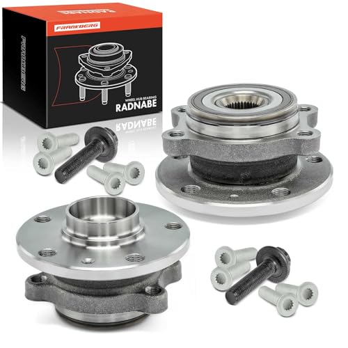 Frankberg 2x Radlager Radlagersatz 4 LOCH Vorderachse Flansch-Rad 136 3 Mit ABS Magnetring Kompatibel mit Golf VI 5K1 Golf V 1K1 T.i.g.u.a.n AD1 AX1 Golf Plus 521 5M1 Replace# 5K0498621