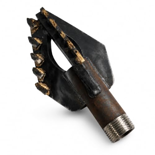 3 Wing Water Well Drill Bit Carbide Alloy Well Drilling Bit for DIY Water Well Drilling Kit 1 Inch/32mm Connector Replacement for Electric Drilling Rig Soil Sand Limestone Black (60mm)