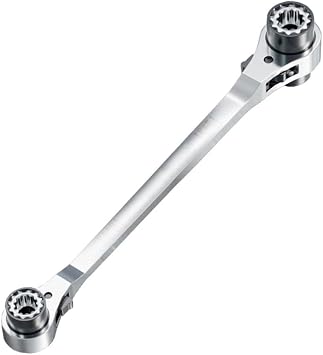 8 in 1 Ratcheting Wrench Double Head Design For Multiple Nut Size Steel Build