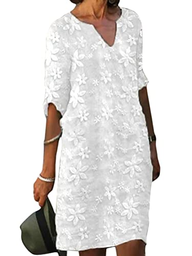 Robe Femme Chic Et Elegant Manches Longues Boheme Fleurie - Vert ZP