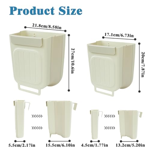 Set de 2 Canecas de Basura Plegables para Cocina miniatura 2