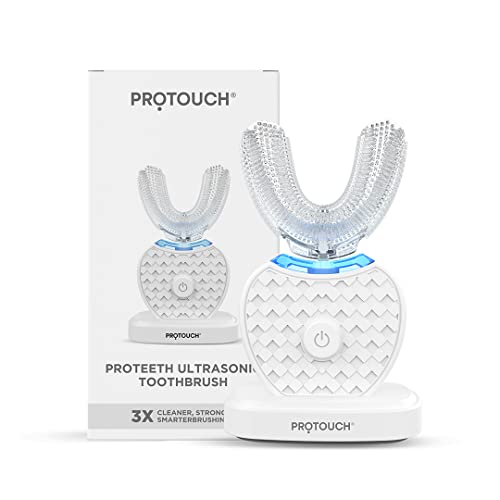 Image of PROTOUCH Ultrasonic Manual Teen Toothbrush, Gum Massager, 2000 Food Grade Bristles, 45 Degree Bass Brushing, Sonic Vibration Technology,White