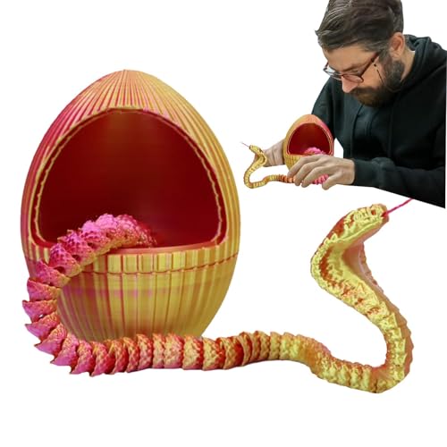 Creative Desk Decoration: This unique printed snake egg adds a playful touch to your desk or , serving as an eye-catching decoration that sparks conversation and creativity among colleagues and visitors