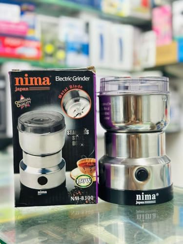 Image of Nima Mixer Grinder Smash Machine Stainless Steel Multifunctional Electric Grinder & Chopper Dried Spice Hurbal Masala Coffee Beans, Nuts & Grains, Household Mixer, Powerful Motor Blender