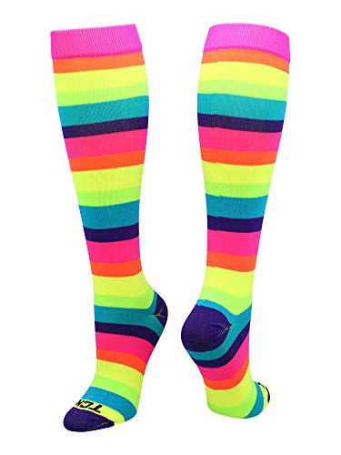 TCK Krazisox Rainbow (Multi-Neon, Medium) - Multi-neon,Medium