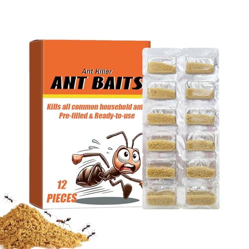 ゴキブリ対策パウダー - 12袋 ゴキブリ駆除,屋内屋外対応 ベランダ 倉庫 ガレージ 中庭 キッチン バスルームの防除に効果的