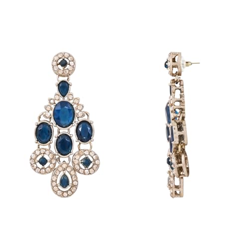Image of I Jewels Traditional Teardrop Design & Stone Necklace Jewellery With Earrings & Maang Tikka Set for Women (IJ414)