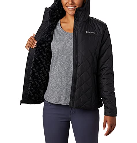 Columbia Women's Copper Crest Hooded Jacket, Black, 1X Plus - Thumbnail 4