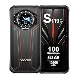 DOOGEENEXT S119 Smartphone Rugged 4G, 24GB RAM + 512GB ROM, Batteria 10200mAh, Display FHD+ 6,72", Fotocamera AI 100MP, Octa-Core Android 14, Dual SIM, NFC, Cellulare Senza Contratto, Rosso