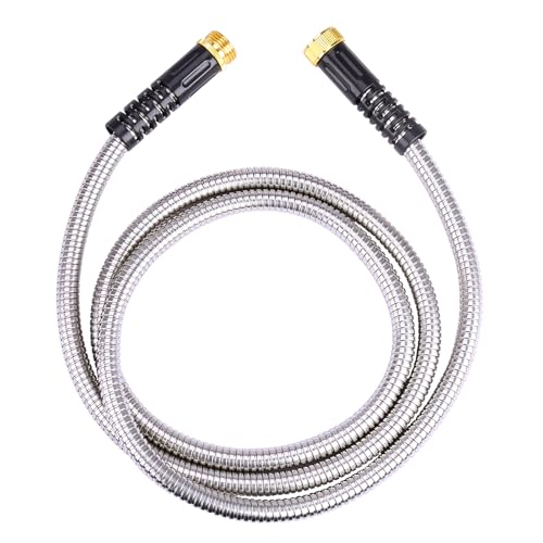 10ft Stainless Steel Lead-in Hose, Female to Male Adapter