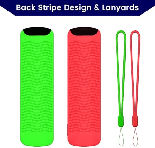 2-Pack Remote Cover for Fire TV Stick 4K Select, 4K Plus, 3rd, Green & Red — view 6