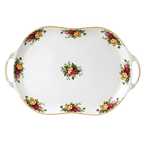 Best Quality 🔥 Royal Albert Old Country Roses Handled Serving Platter, 19"