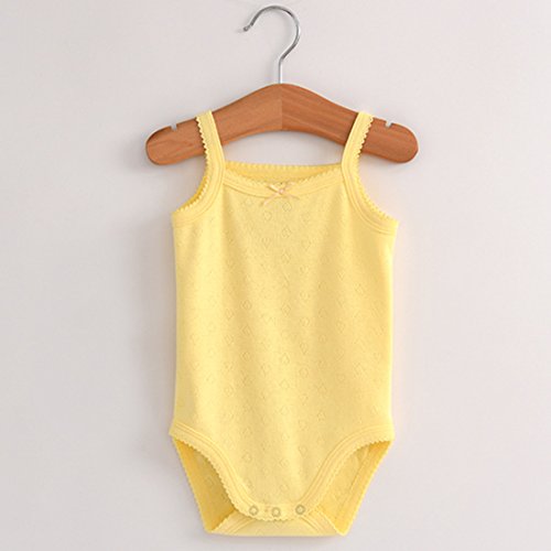 Baby Girls Spaghetti Strap Bodysuit SleevelessTank Top Cotton Baby One-Pieces Pack of Baby Summer Clothes (12-18 Months) - Thumbnail 2