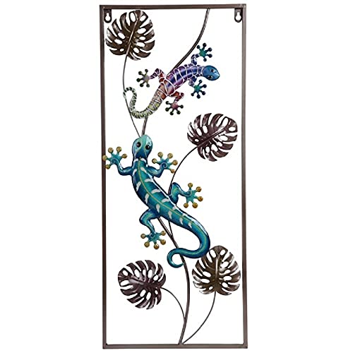 Décoration Murale 3D - Gecko Lézard Reptile En étain, Style Jungle