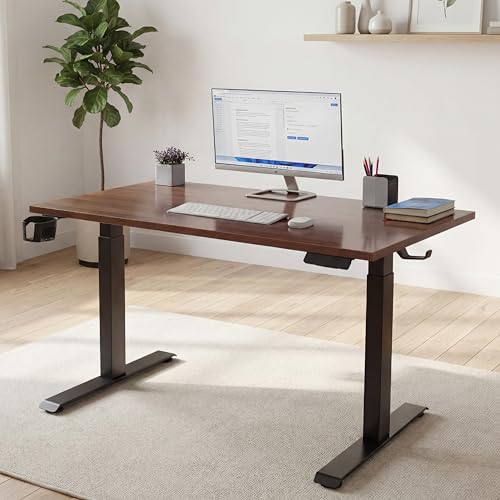 Image of Table Top for Office, Study & Standing Desk - 18mm Pre-Laminated Engineered Wood, Matte Scratch & Spill Resistant, Load up to 120 kg, Suitable Frames - 48x24 inch, Walnut