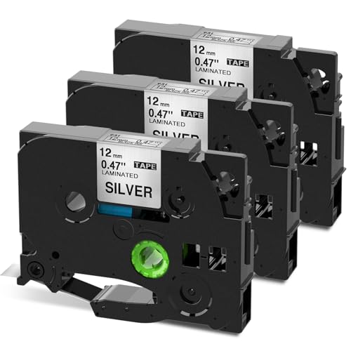COLORWING kompatibel für Brother Schwarz auf Silber TZe-931 P-Touch Bänder