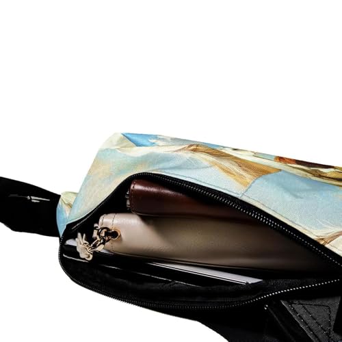Sac à dos à bandoulière chevaux du désert 16x36cm pour randonnée