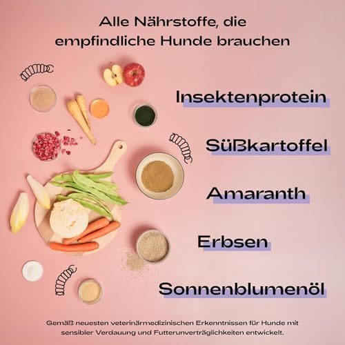 MOOLITO Insect Vital (10 kg) – Hundefutter trocken, Getreidefrei mit Insektenprotein – hypoallergenes Hundetrockenfutter für empfindliche, ausgewachsene Hunde – nachhaltiges Alleinfuttermittel