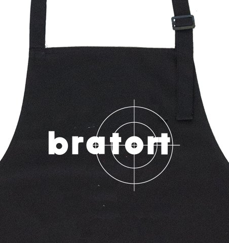 GRILLHIT X Grillschürze schwarz: Bratort - Geschenk für Männer, Freund, Papa, Mann