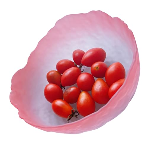 UKCOCO Ciotola in Vetro Per Insalata e Alimenti Gradiente Rosa Multiuso Per Dessert e Yogurt Scodella Trasparente Di Dimensioni Medie Per Uso Domestico e Ristorante