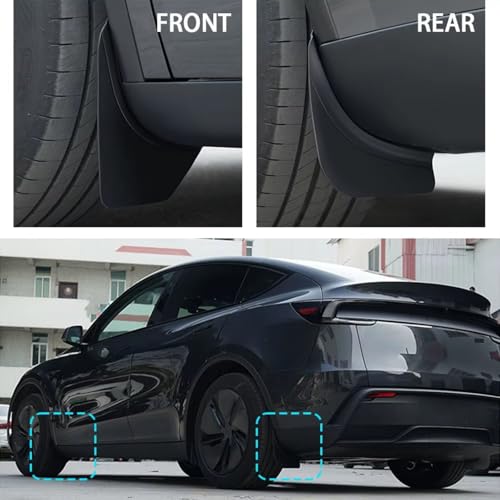 Guardabarros de coche para Tesla Model Y 2025 que evitan salpicaduras 7