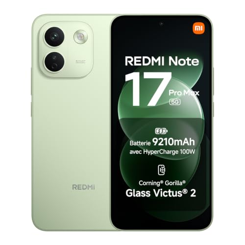 REDMI Note 17 Pro Max 5G, Smartphone 8+512 Go, Vert, Batterie 9210 mAh