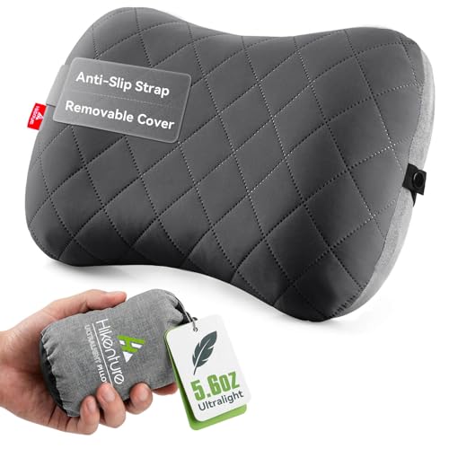 Hikenture Ultralight Inflatable Pillow with Removable Cover for...